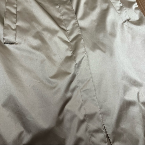VTG 80s Metallic Champagne Tone Trench Coat - Picture 9 of 14